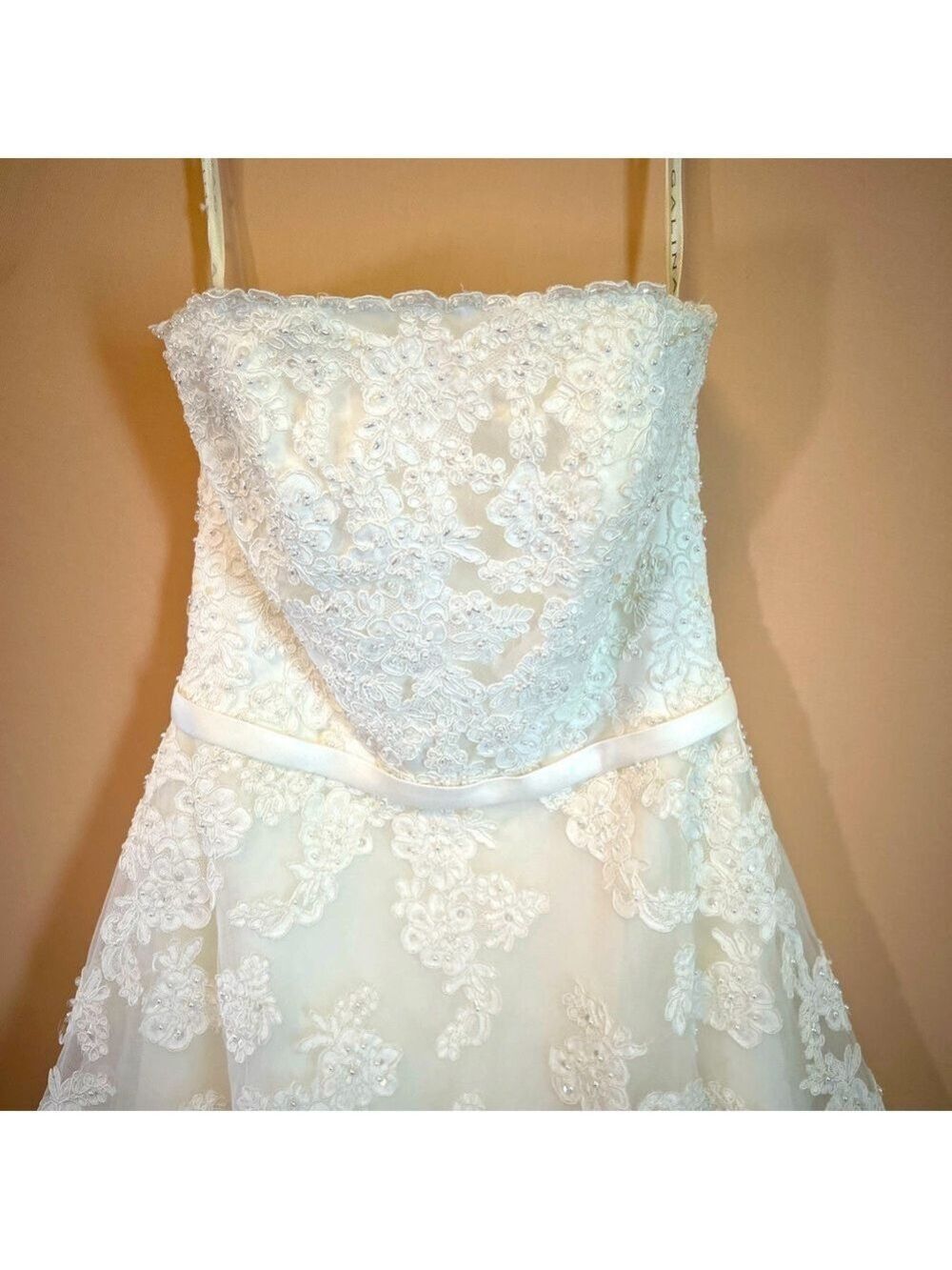 Galina Strapless Bridal or Quinceañera Gown- Midi Length - Picture 4 of 12